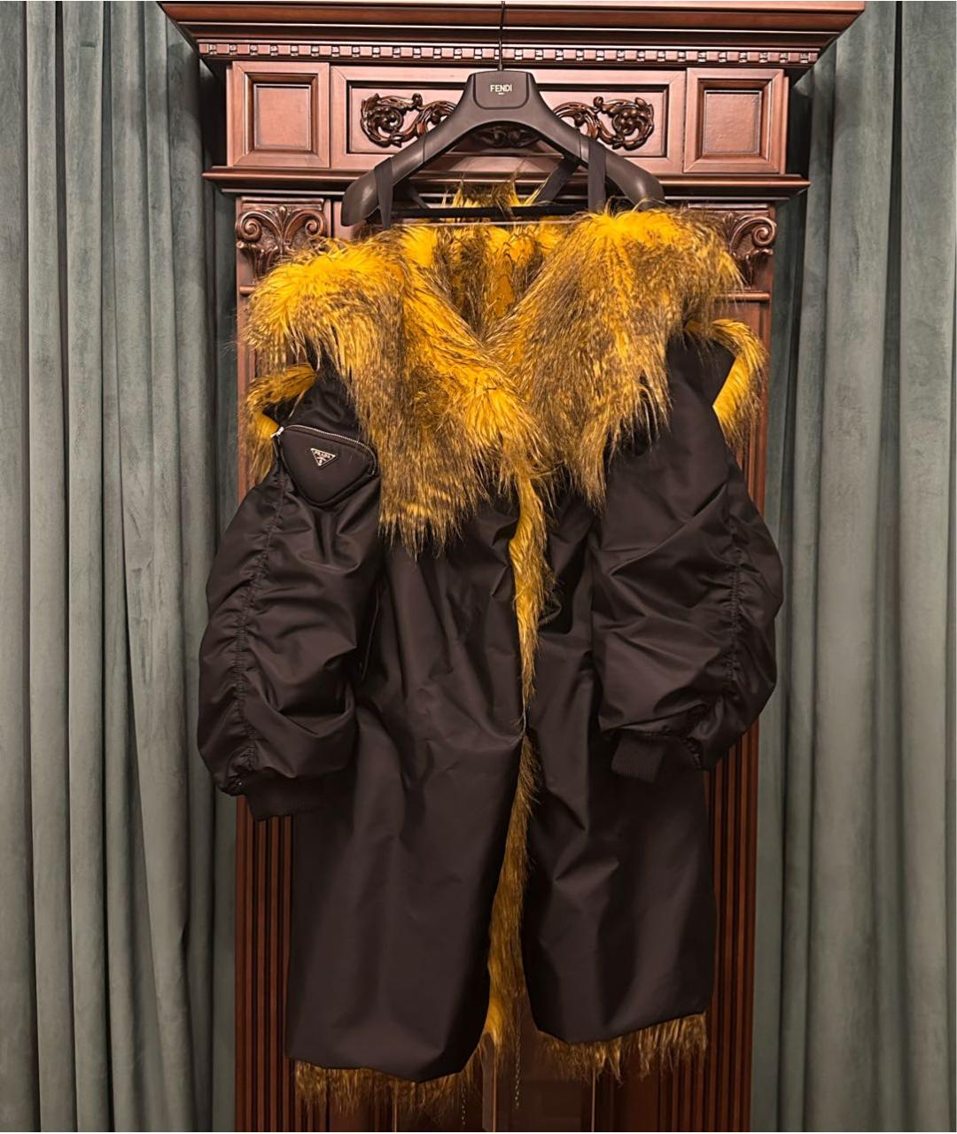 PRADA Темно-синее полиамидовое пальто, фото 9