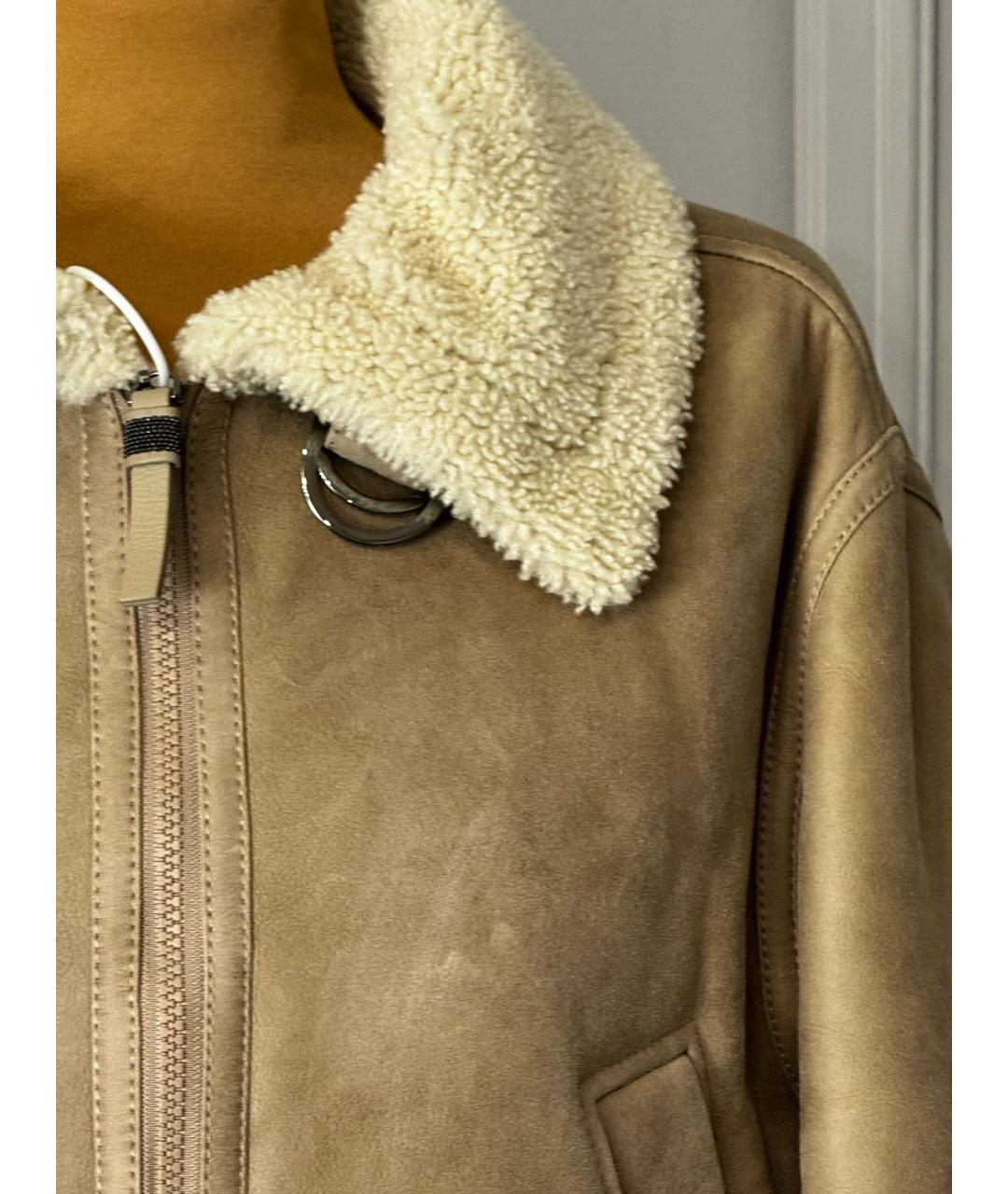 BRUNELLO CUCINELLI Бежевая дубленка, фото 3