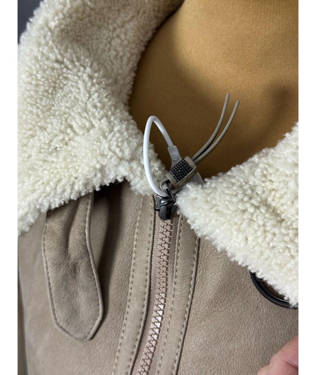 BRUNELLO CUCINELLI Бежевая дубленка, фото 7