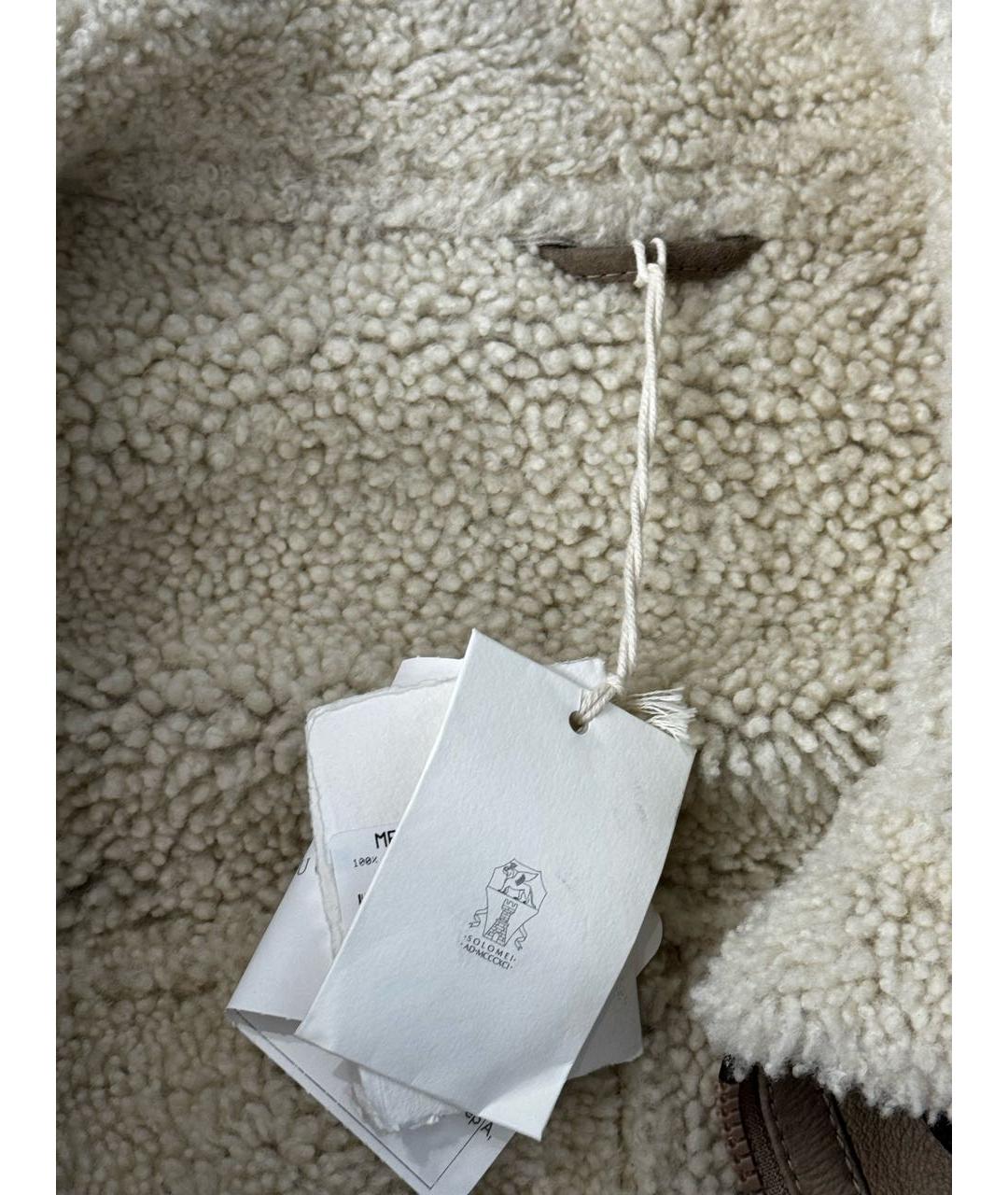 BRUNELLO CUCINELLI Бежевая дубленка, фото 6