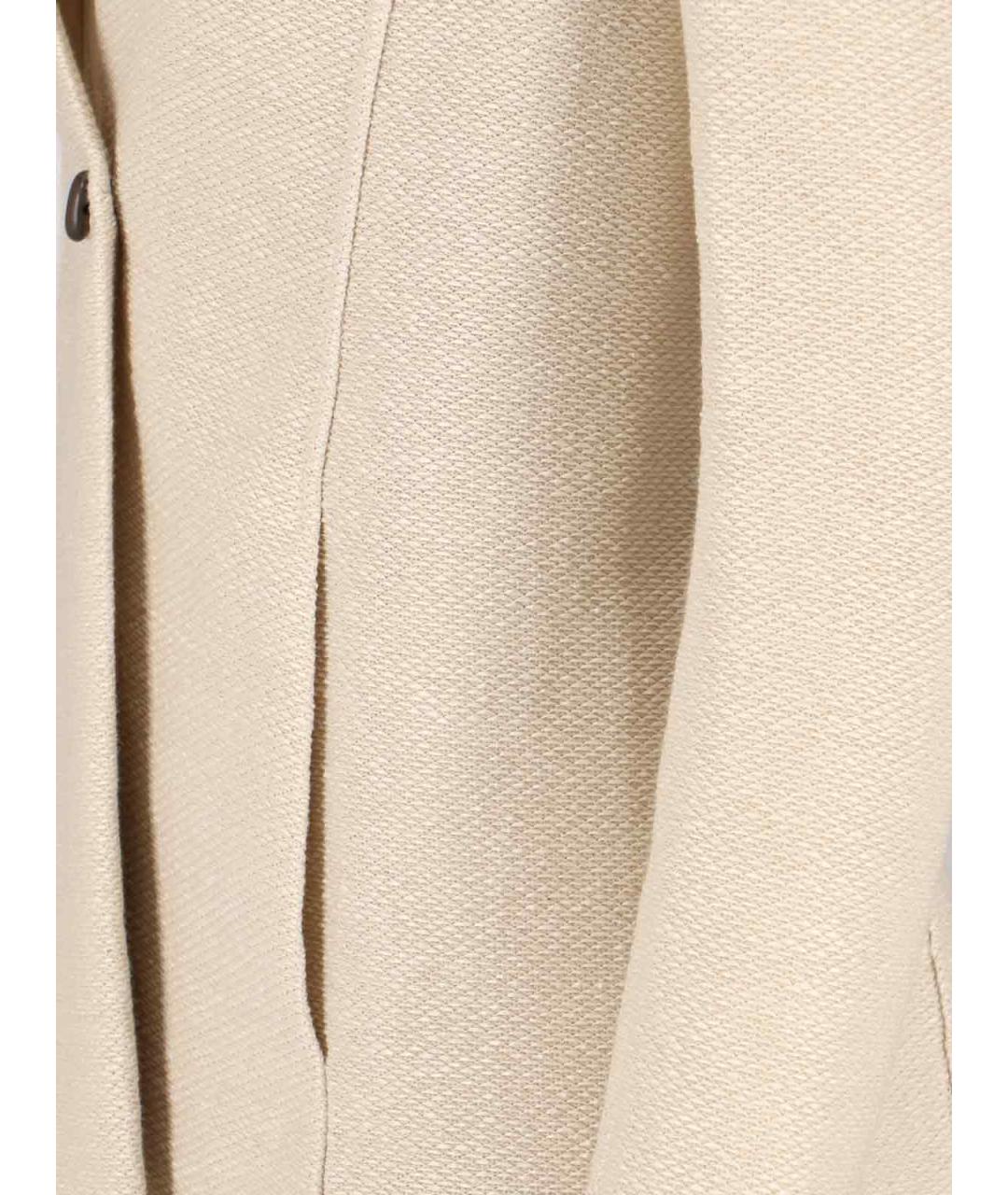 GIORGIO ARMANI Белый хлопковый жакет/пиджак, фото 3