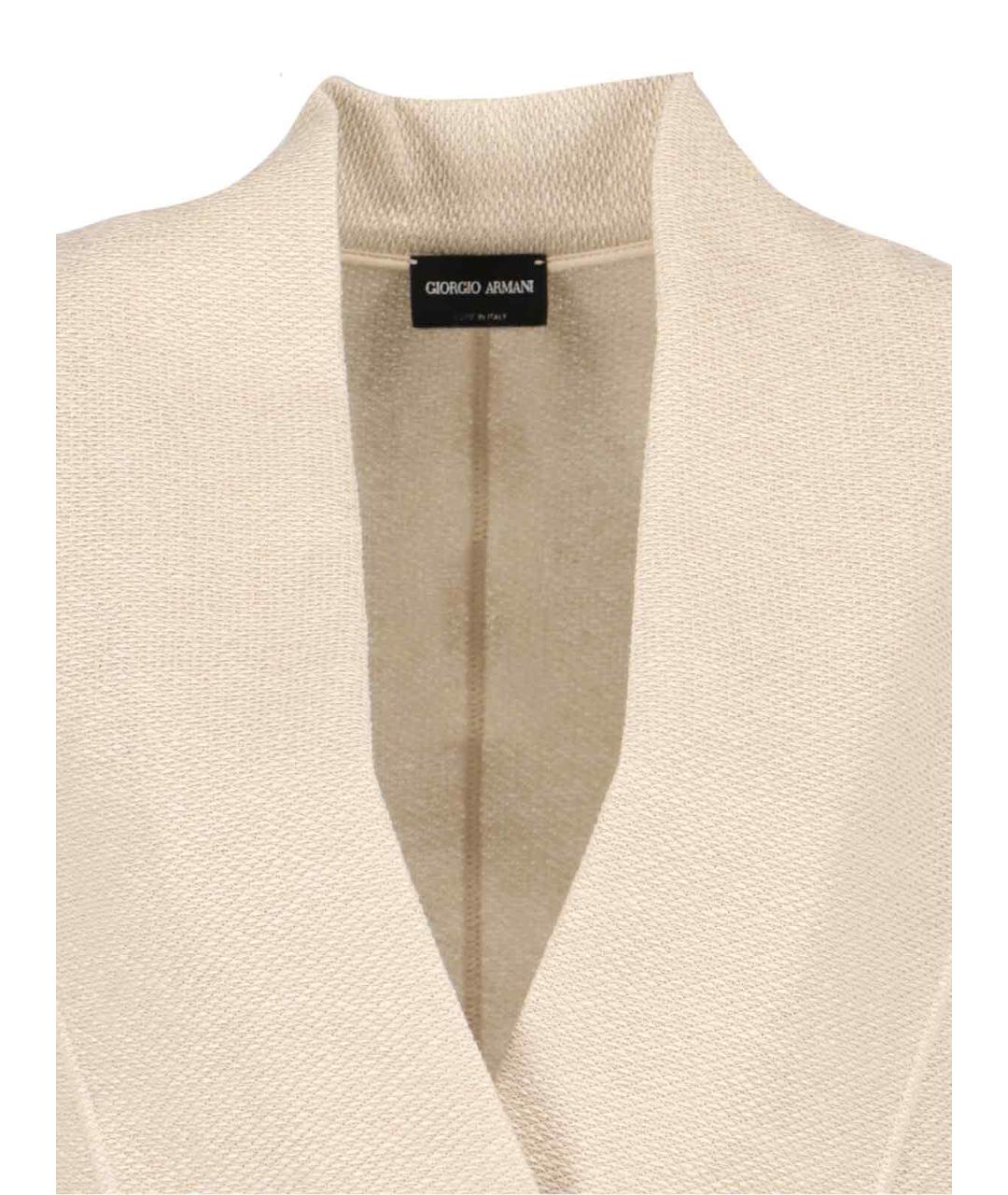 GIORGIO ARMANI Белый хлопковый жакет/пиджак, фото 5