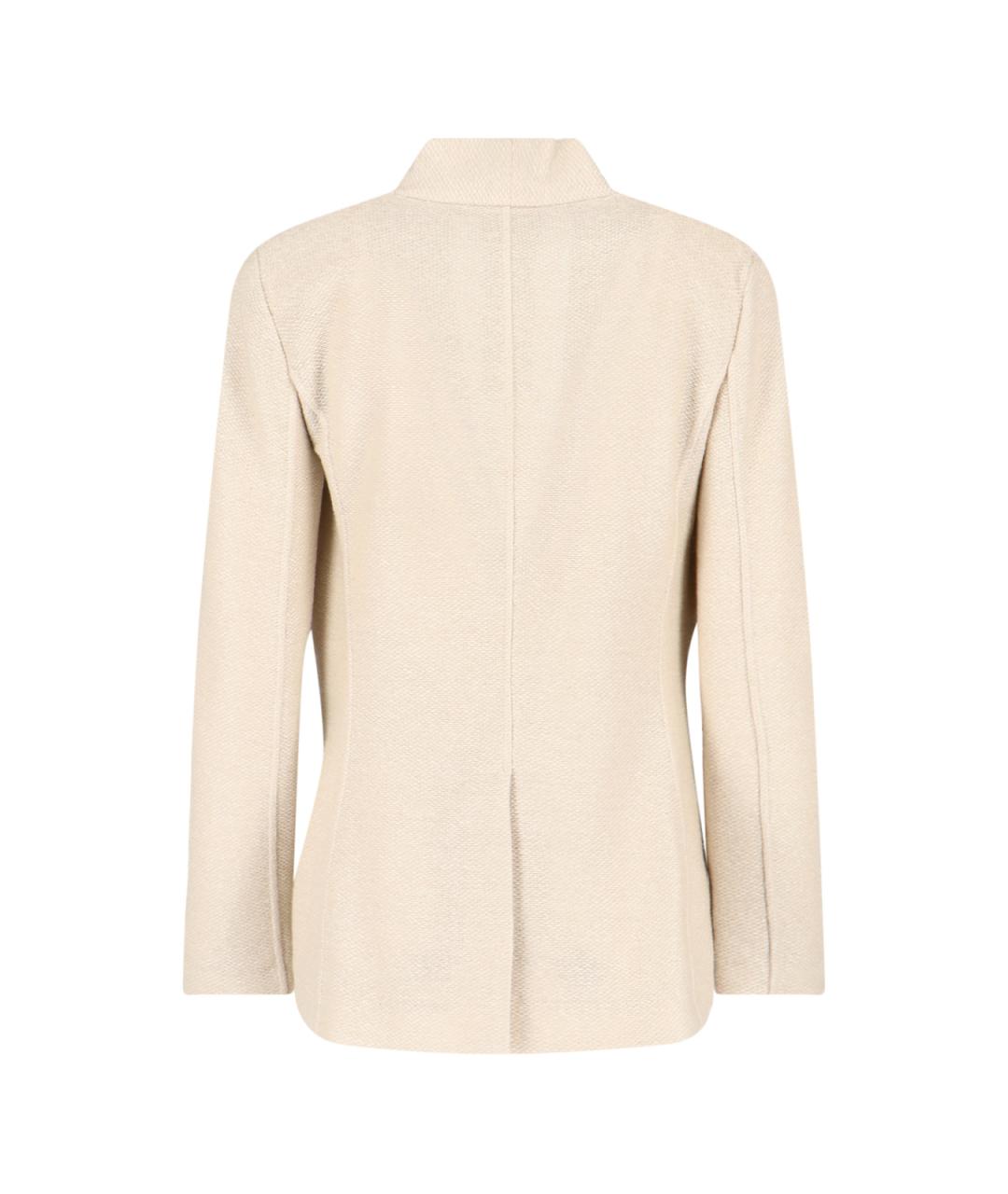 GIORGIO ARMANI Белый хлопковый жакет/пиджак, фото 2