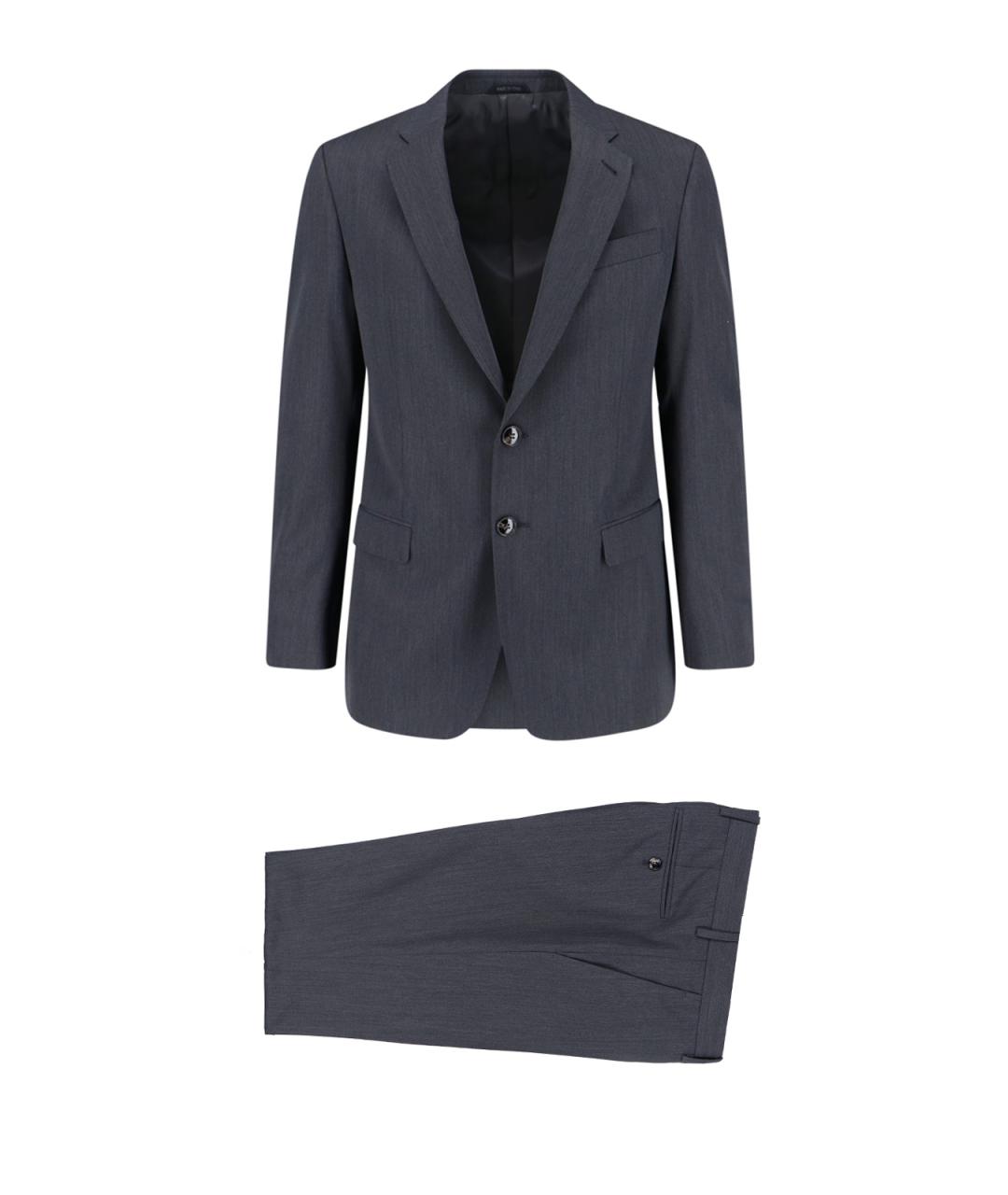 GIORGIO ARMANI Серый классический костюм, фото 1
