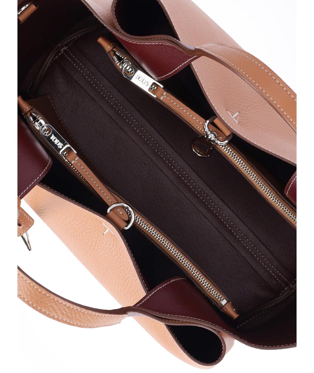 TOD'S Коричневая кожаная сумка тоут, фото 4