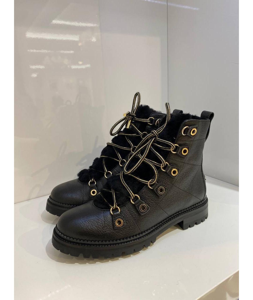 JIMMY CHOO Черные кожаные ботинки, фото 4