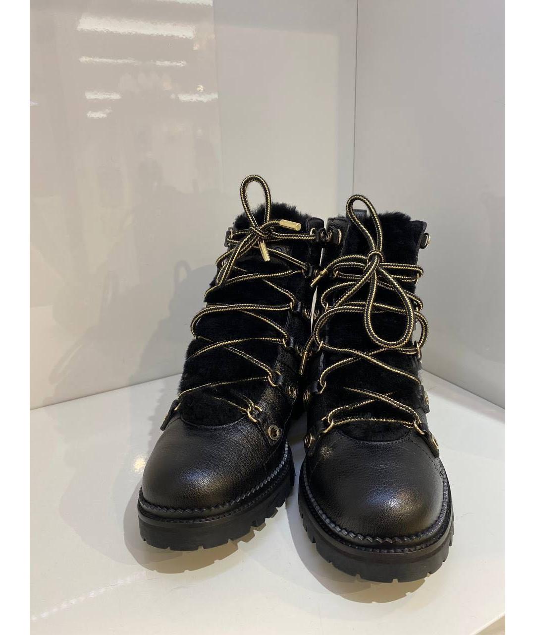 JIMMY CHOO Черные кожаные ботинки, фото 2