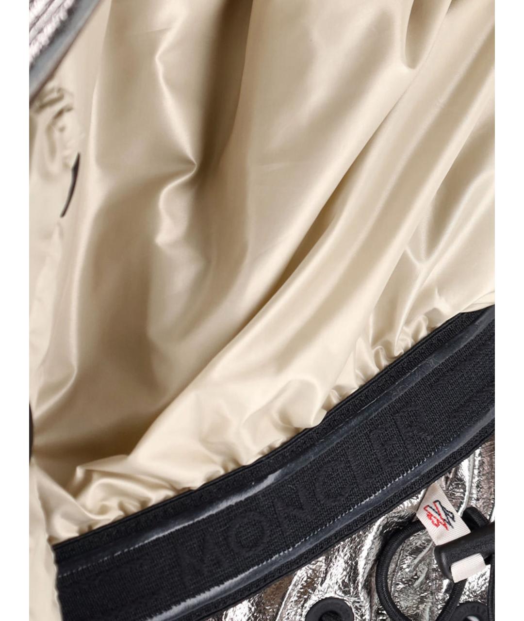 MONCLER GRENOBLE Серебрянный полиэстеровый пуховик, фото 6