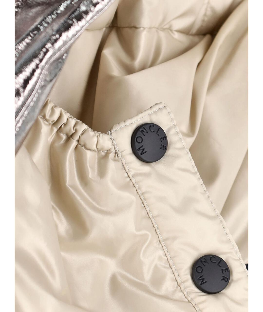 MONCLER GRENOBLE Серебрянный полиэстеровый пуховик, фото 7