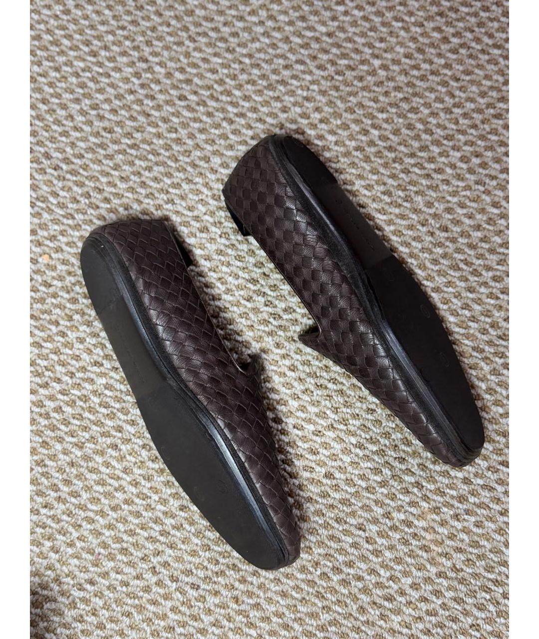 BOTTEGA VENETA Коричневые кожаные лоферы, фото 6