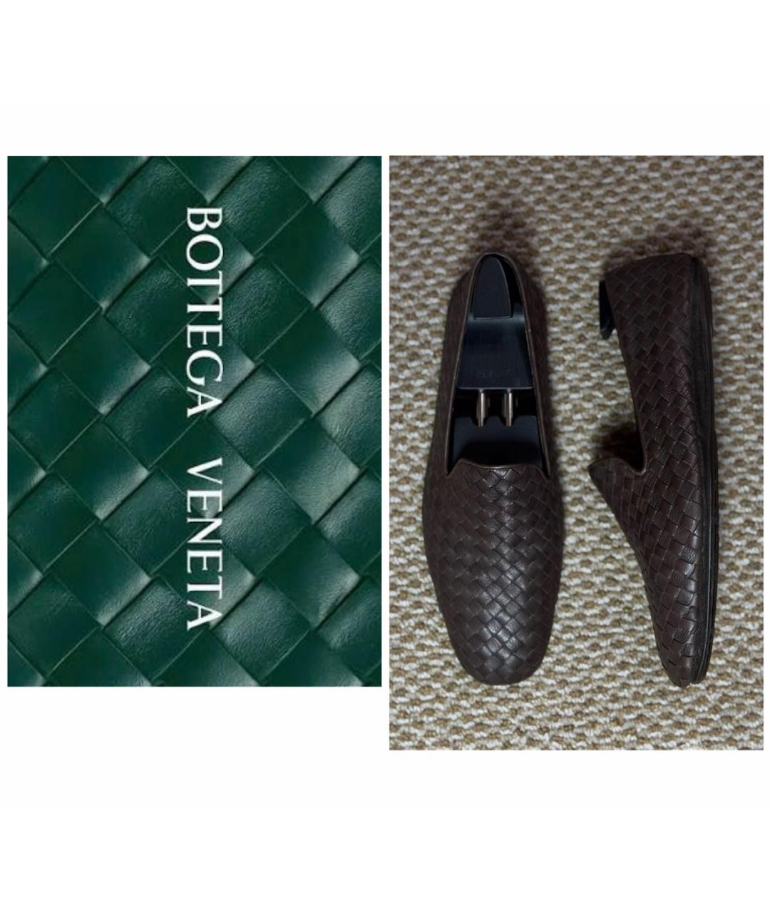 BOTTEGA VENETA Коричневые кожаные лоферы, фото 8