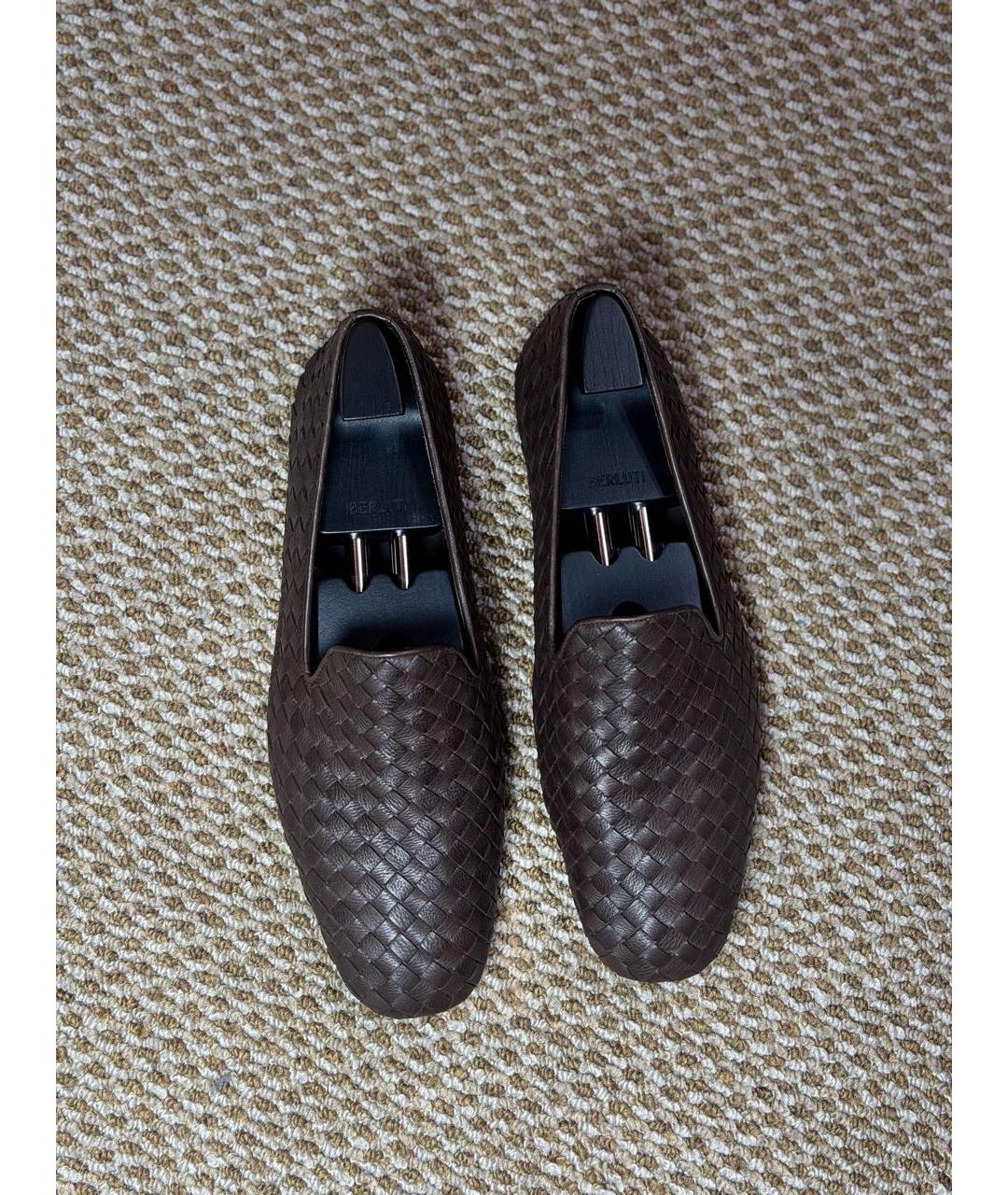 BOTTEGA VENETA Коричневые кожаные лоферы, фото 3