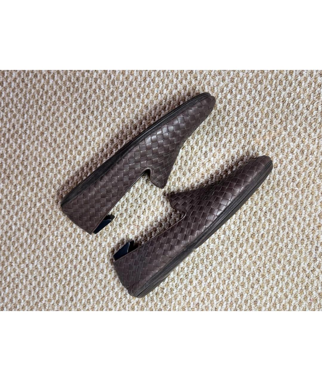 BOTTEGA VENETA Коричневые кожаные лоферы, фото 5