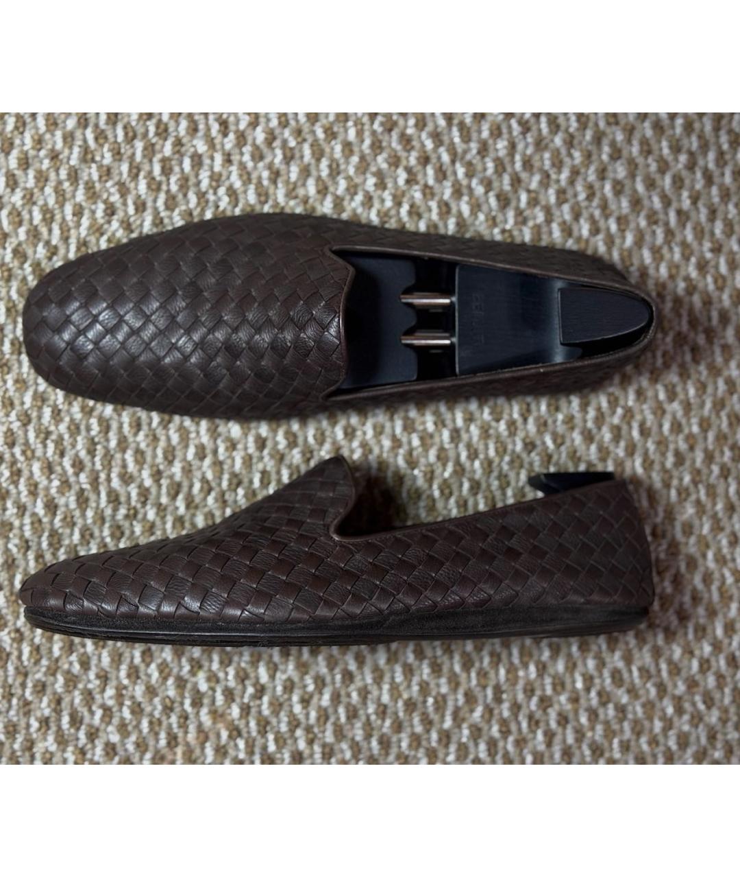 BOTTEGA VENETA Коричневые кожаные лоферы, фото 9