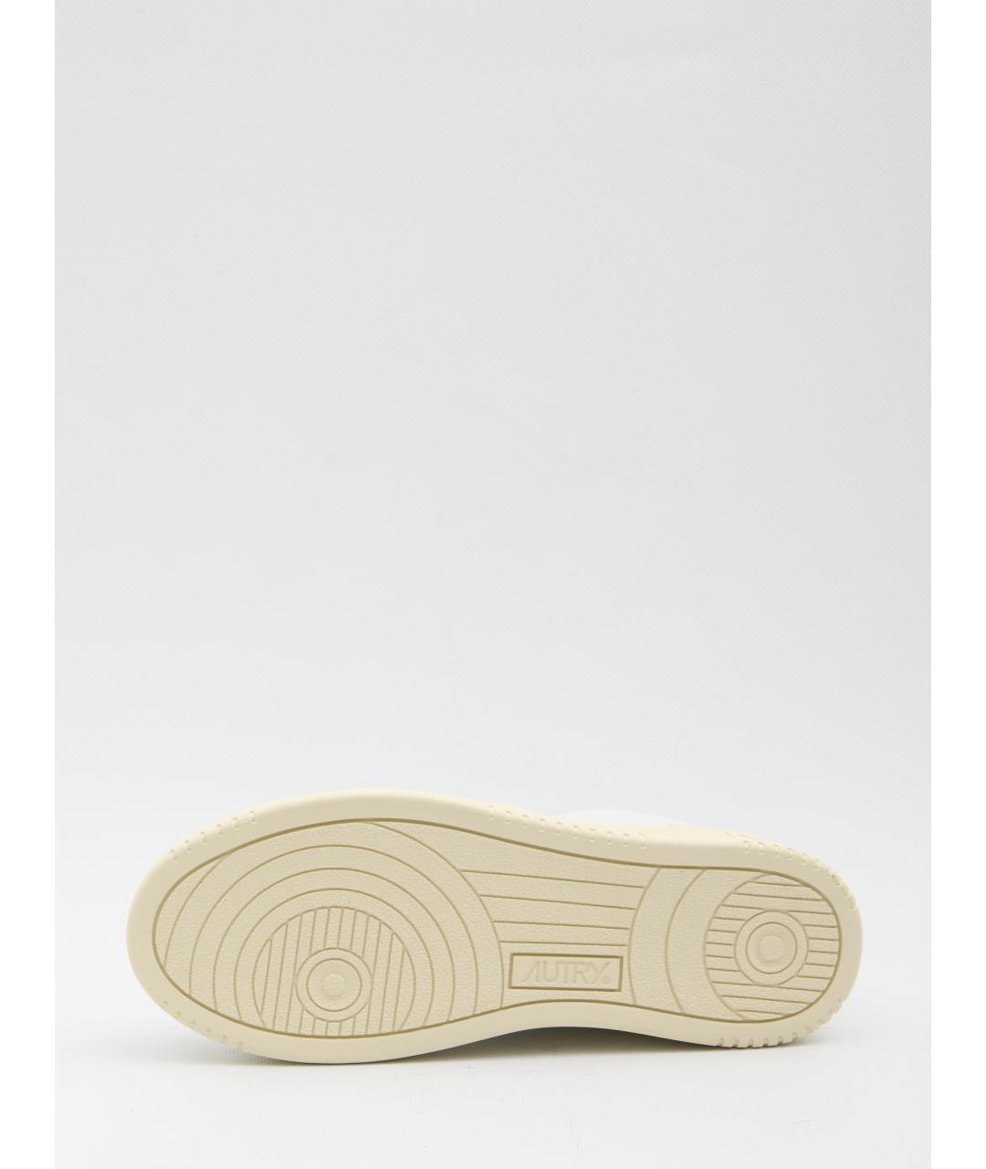 AUTRY Белые кожаные низкие кроссовки / кеды, фото 3