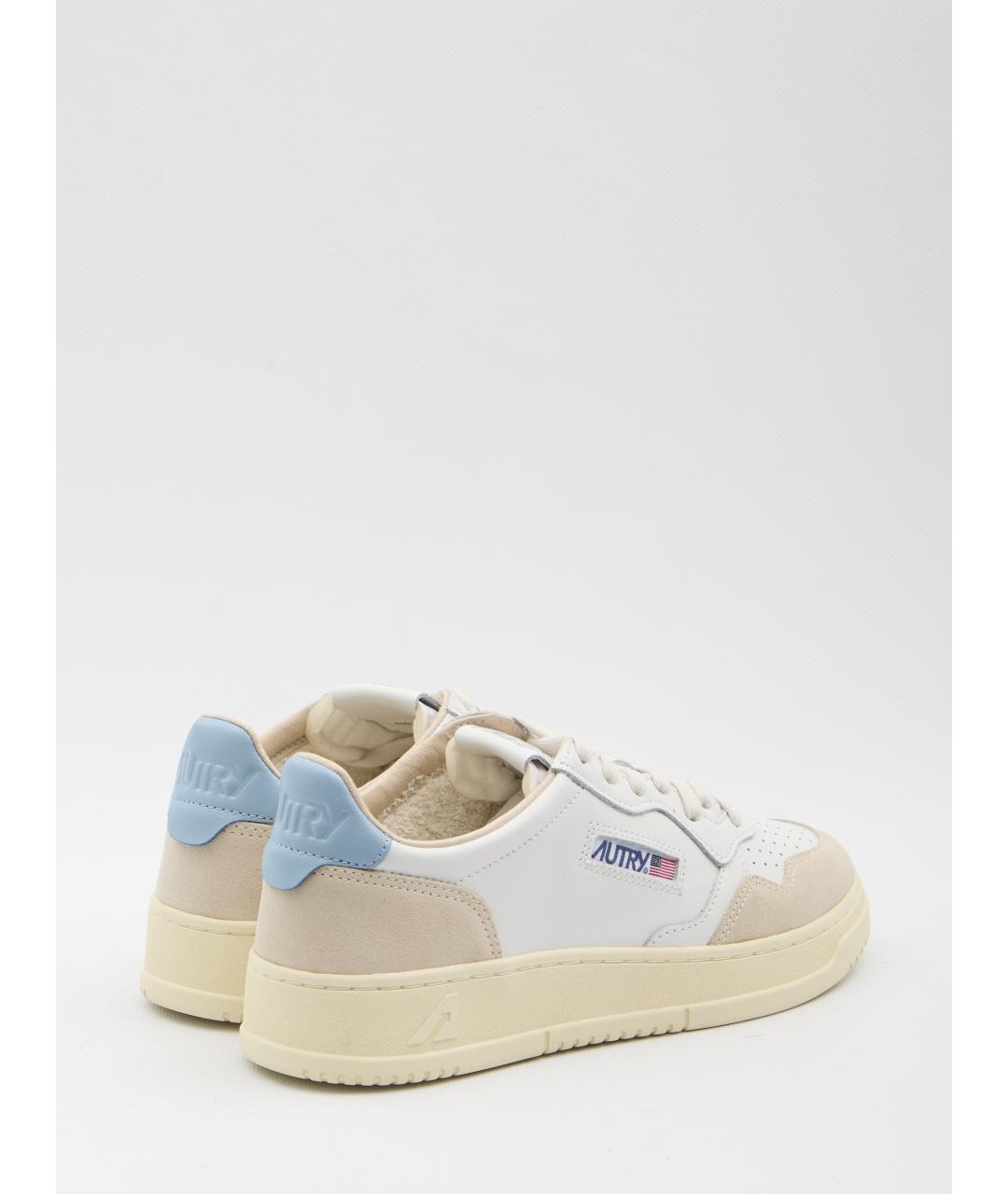 AUTRY Белые кожаные низкие кроссовки / кеды, фото 2