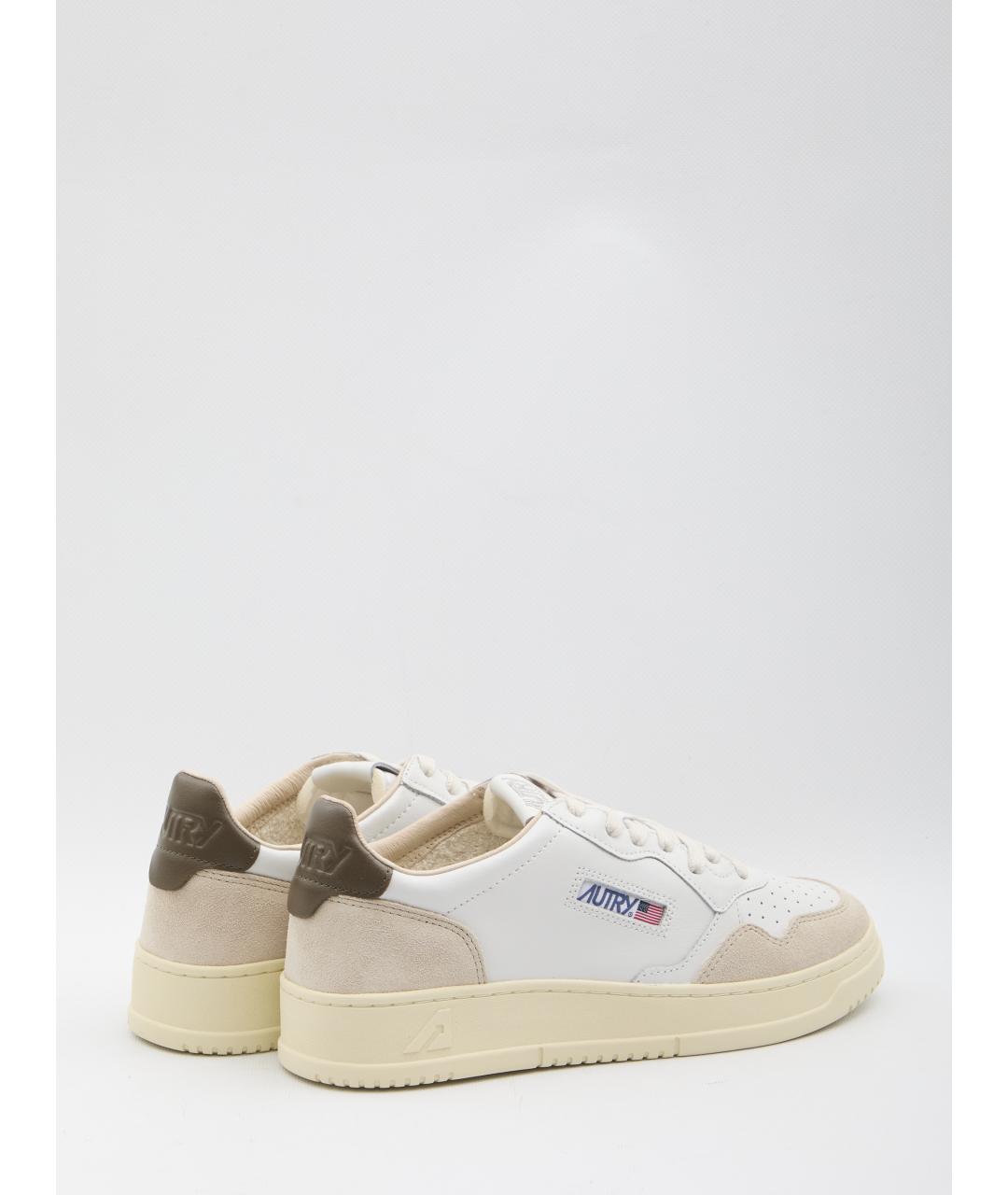 AUTRY Белые кожаные низкие кроссовки / кеды, фото 3