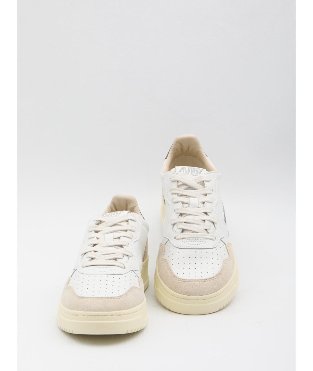 AUTRY Белые кожаные низкие кроссовки / кеды, фото 5