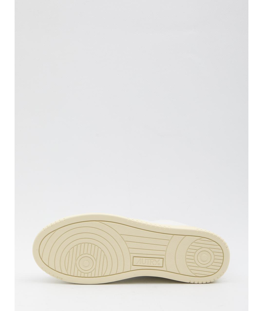 AUTRY Белые кожаные низкие кроссовки / кеды, фото 4