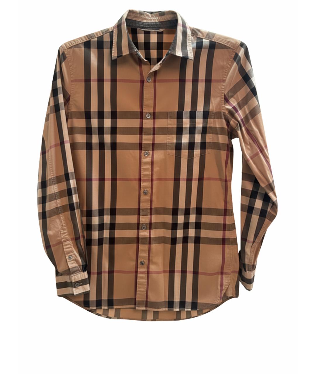 BURBERRY Коричневая классическая рубашка, фото 1