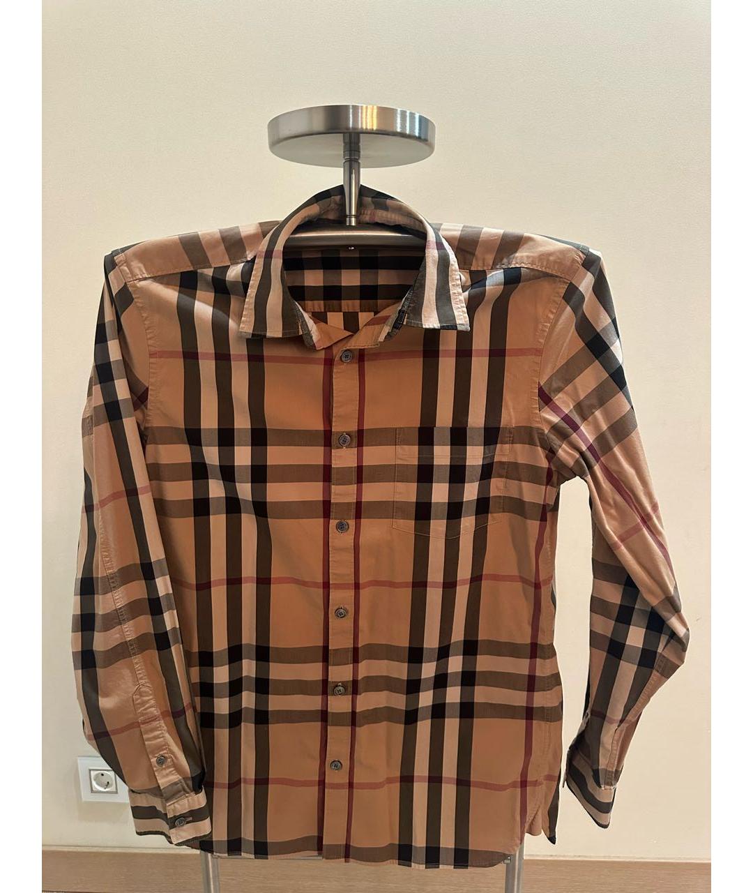 BURBERRY Коричневая классическая рубашка, фото 4