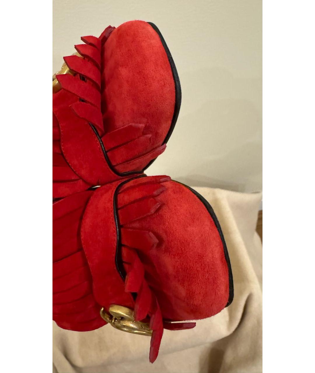 GUCCI Красные замшевые туфли, фото 6