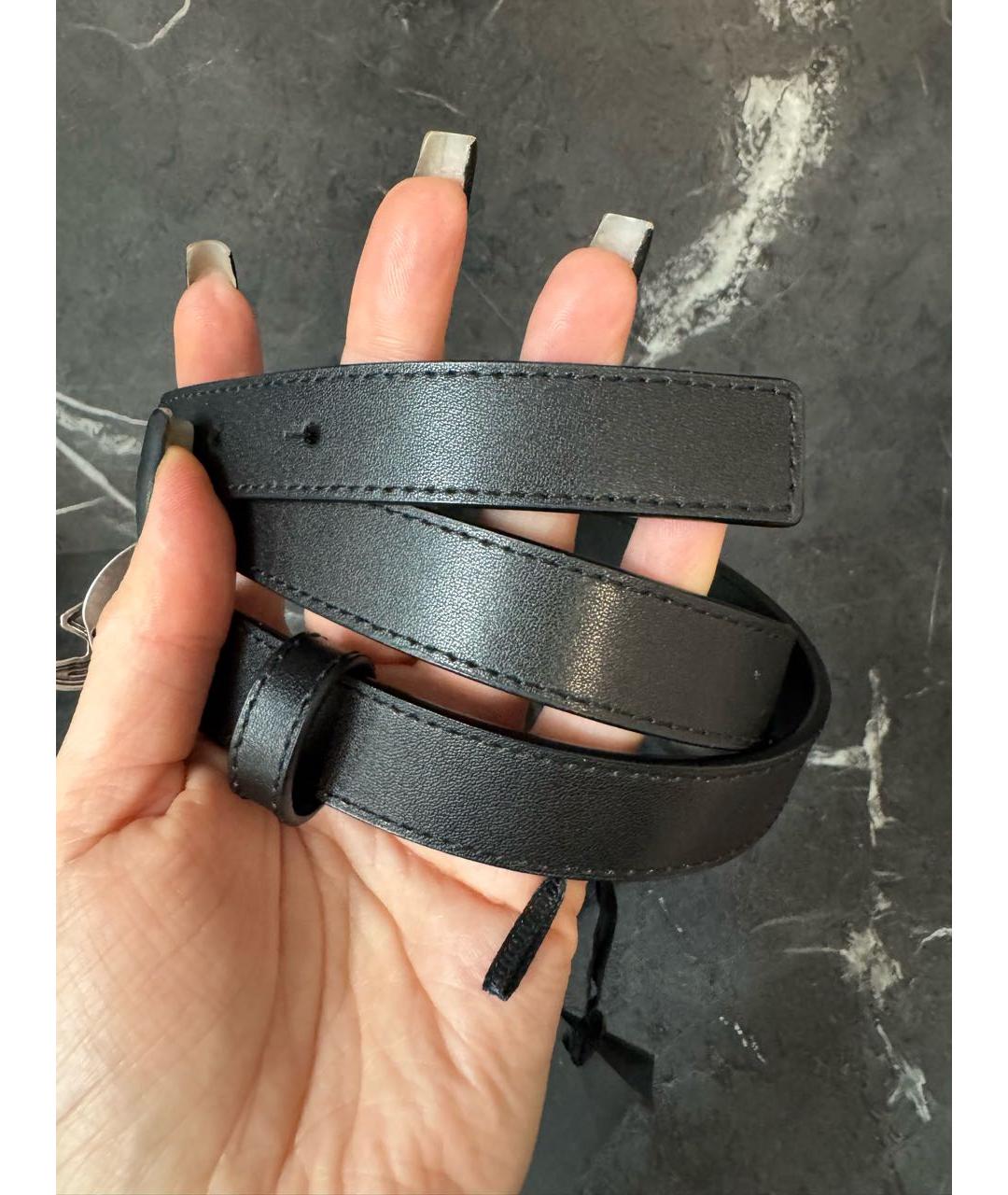 PINKO Черный кожаный ремень, фото 5