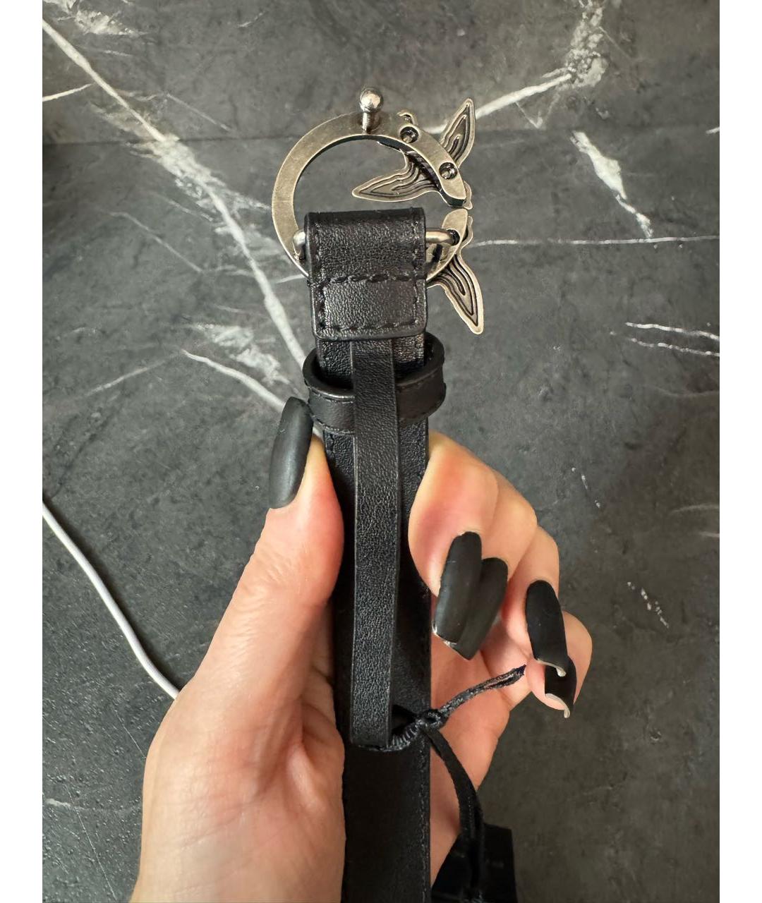 PINKO Черный кожаный ремень, фото 7