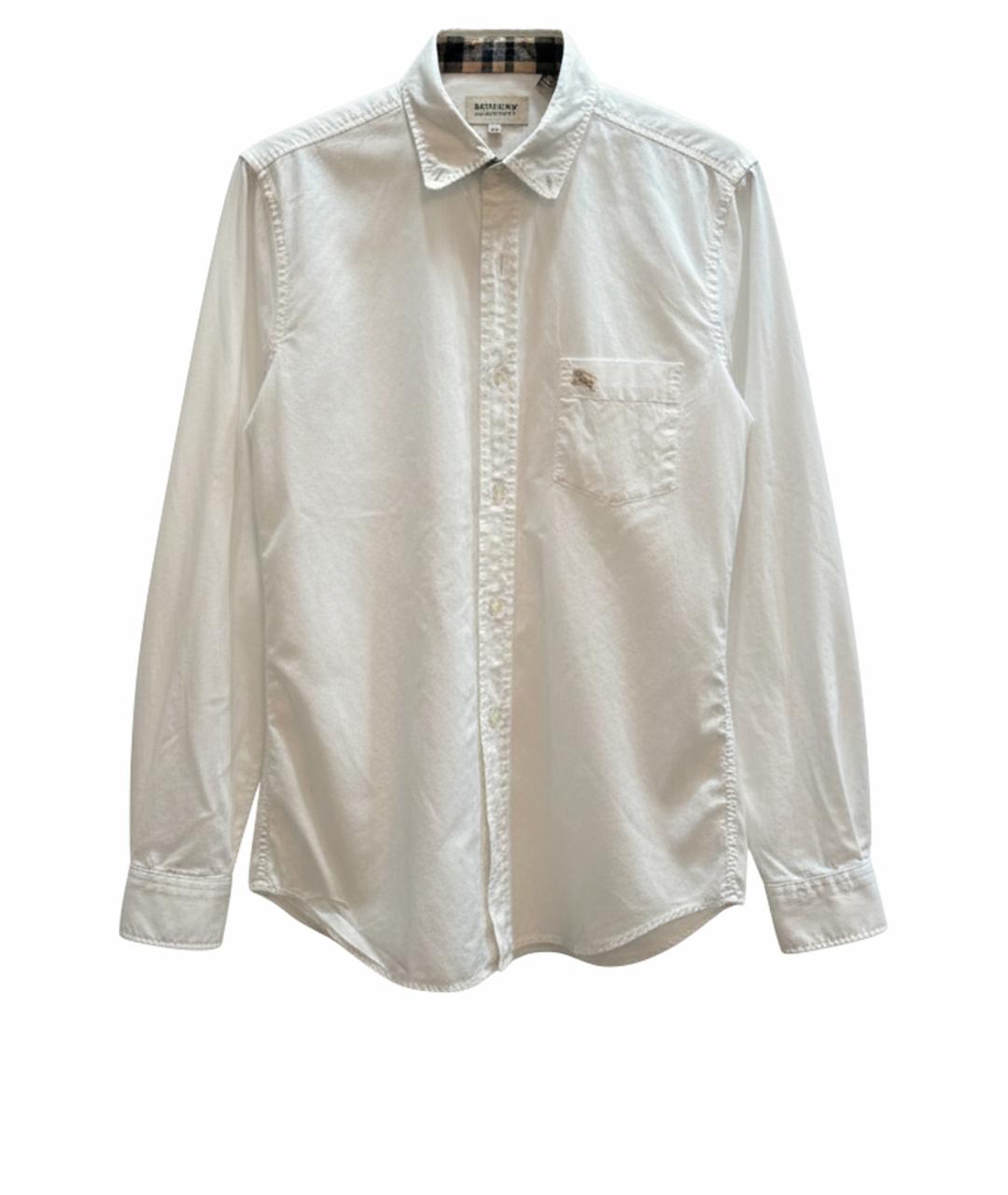 BURBERRY Белая хлопковая классическая рубашка, фото 1