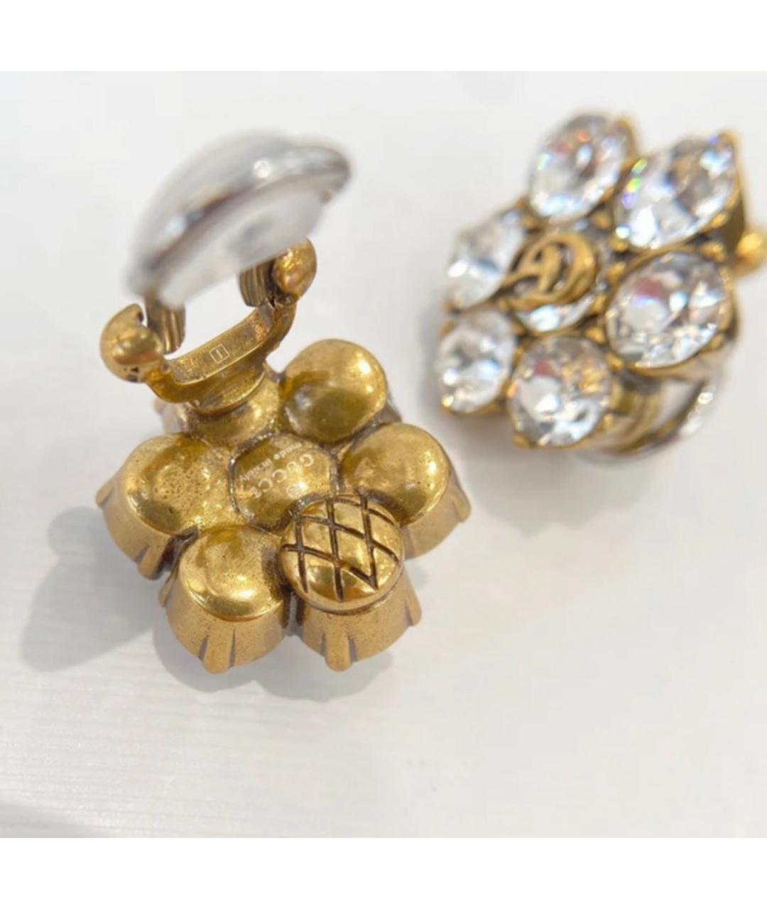 GUCCI Золотые металлические серьги, фото 5