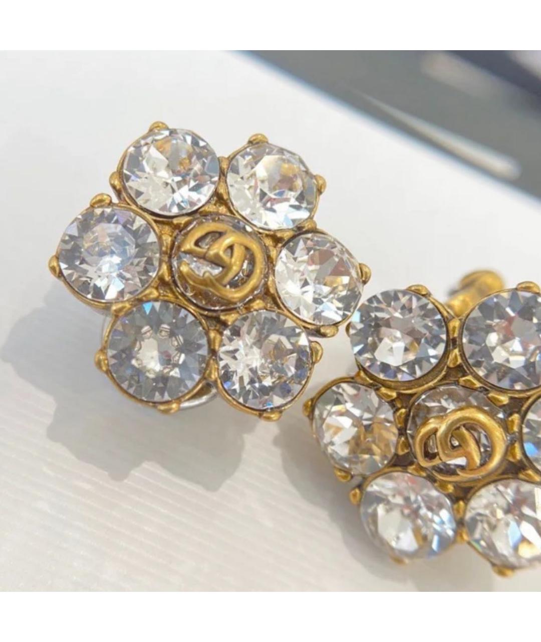 GUCCI Золотые металлические серьги, фото 6