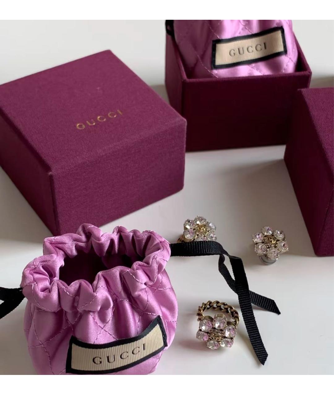 GUCCI Золотые металлические серьги, фото 7