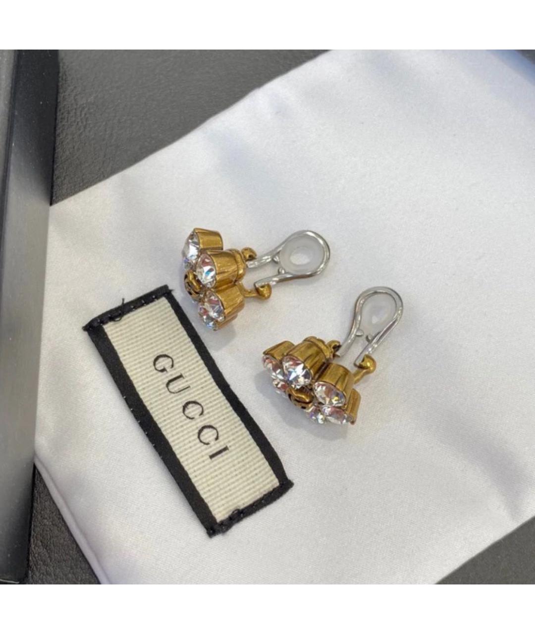 GUCCI Золотые металлические серьги, фото 4