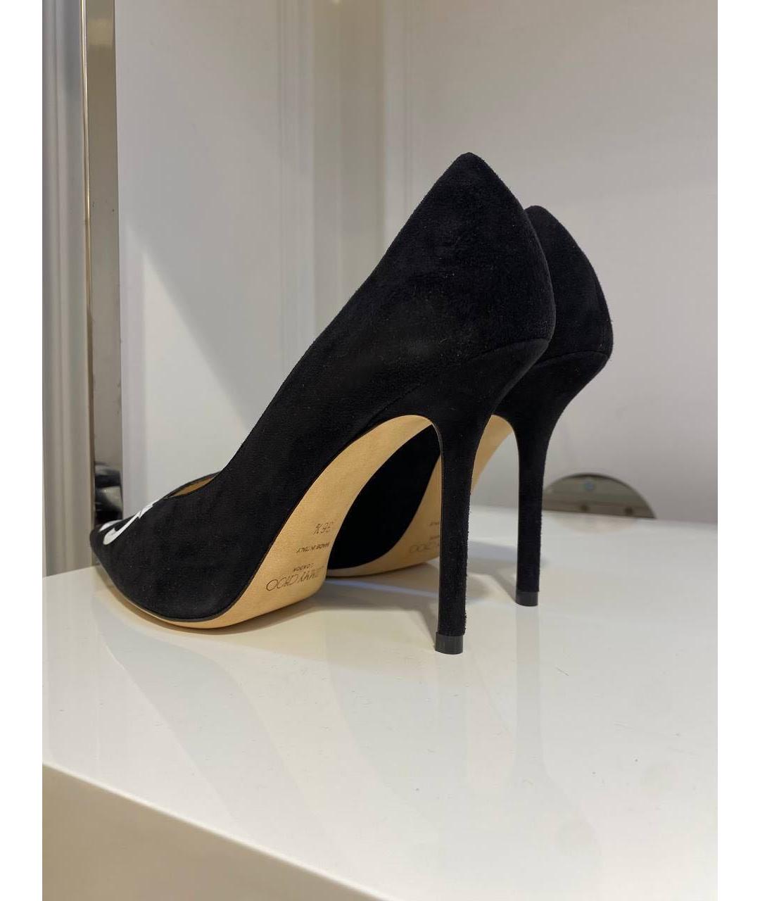 JIMMY CHOO Черные замшевые туфли, фото 3