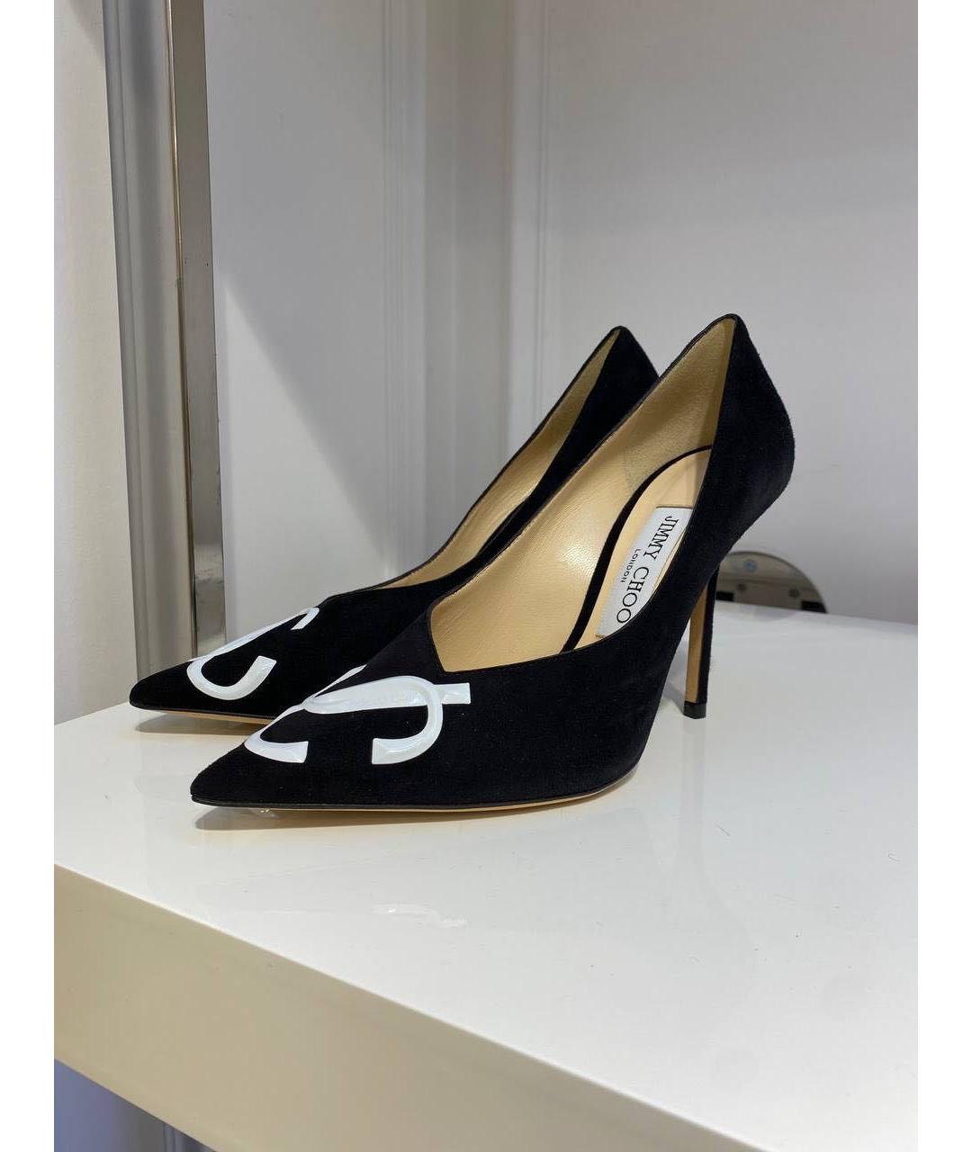 JIMMY CHOO Черные замшевые туфли, фото 4