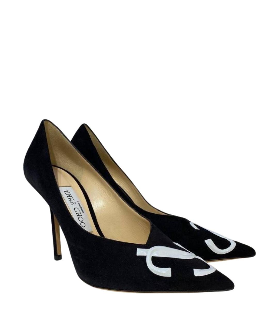 JIMMY CHOO Черные замшевые туфли, фото 1