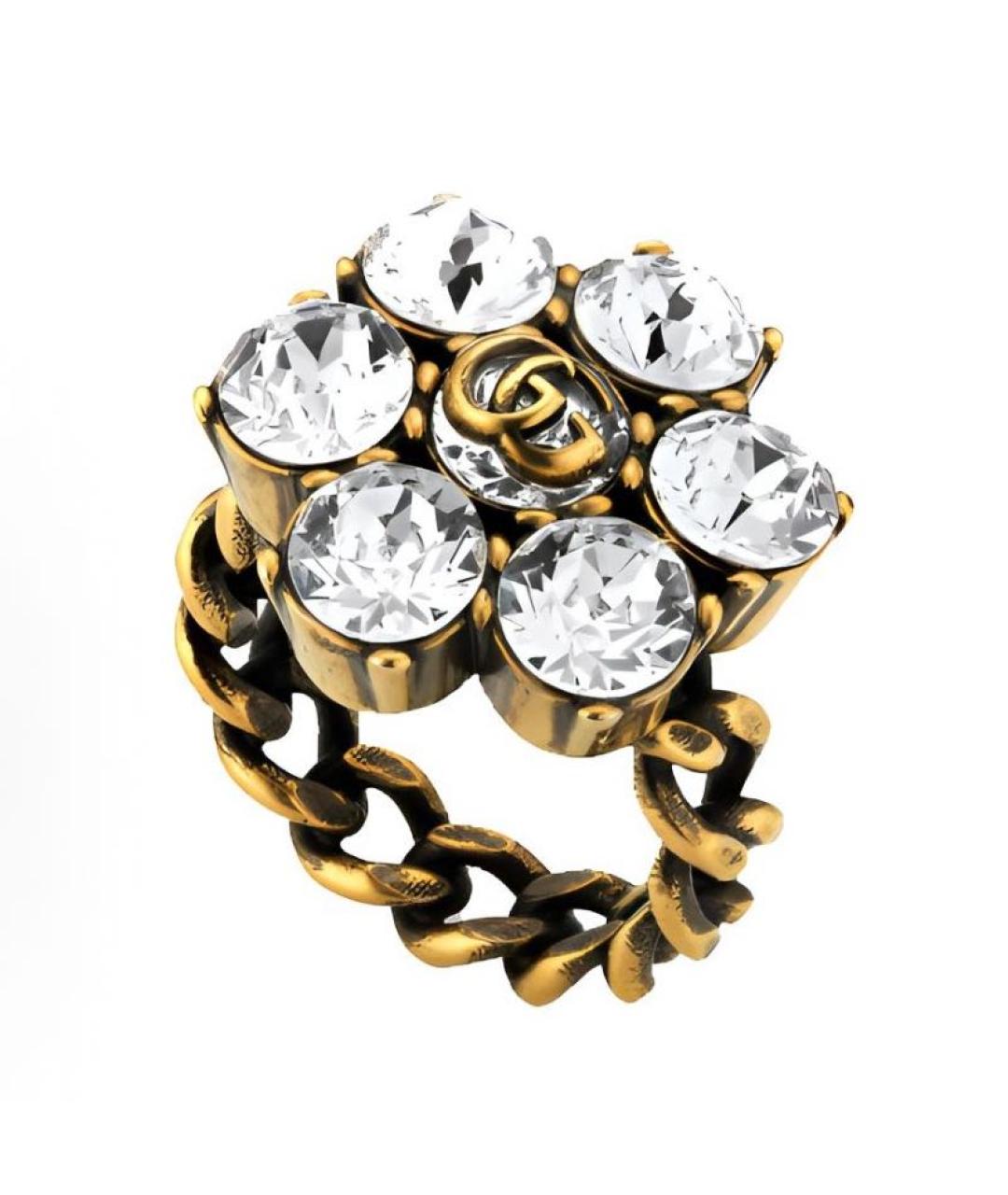 GUCCI Золотое металлическое кольцо, фото 1