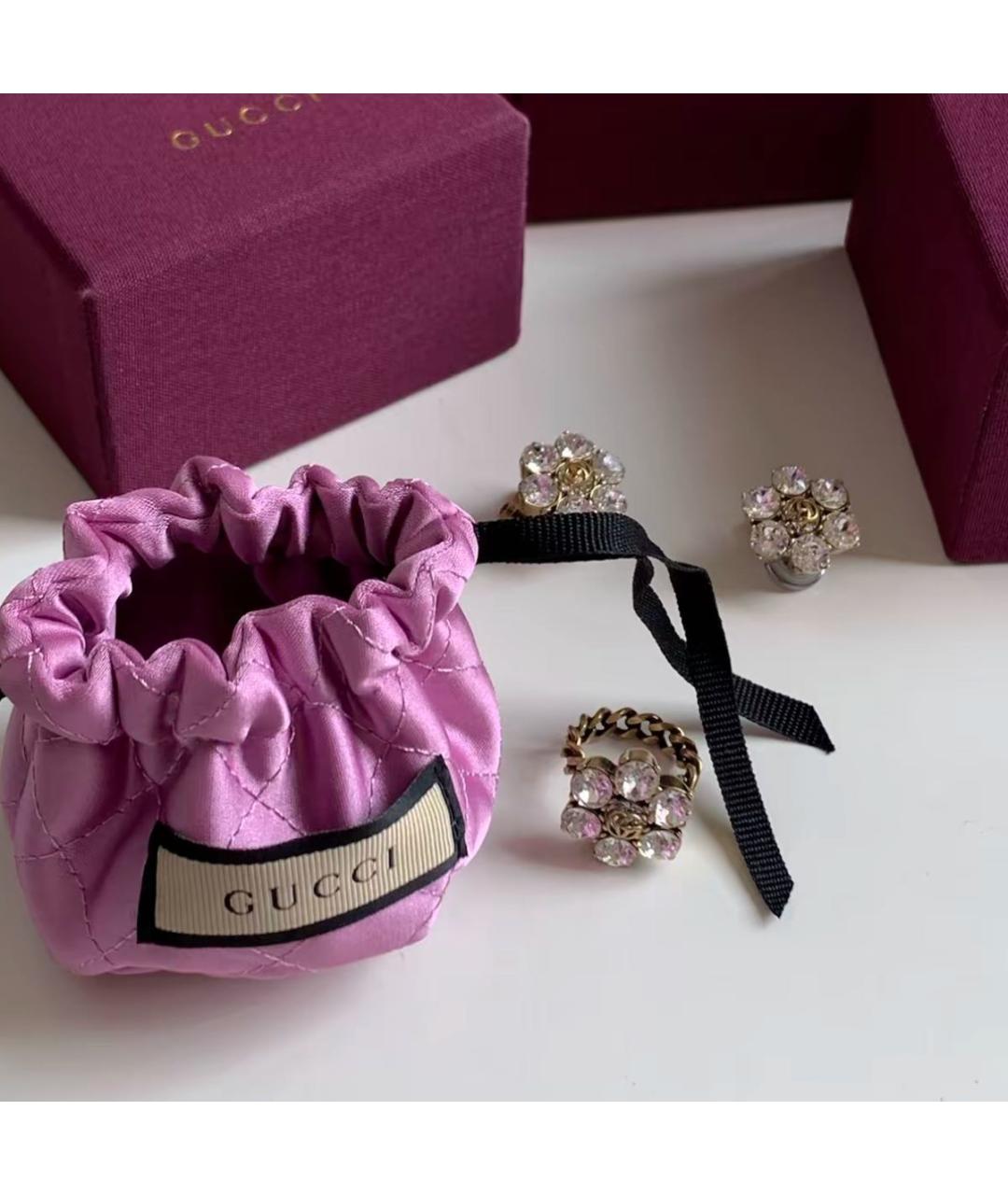 GUCCI Золотое металлическое кольцо, фото 7