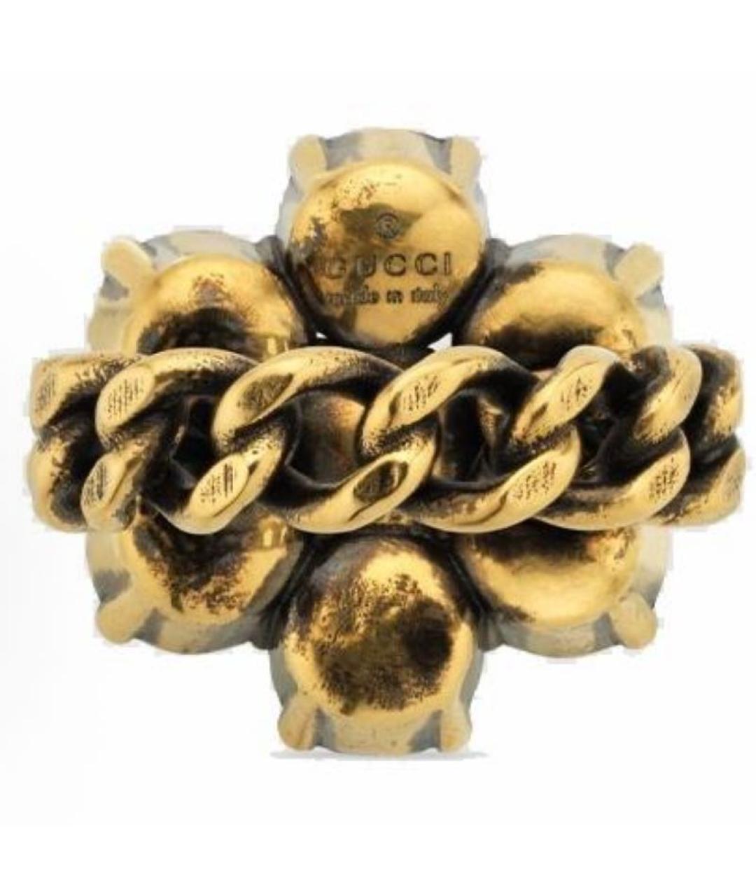 GUCCI Золотое металлическое кольцо, фото 4