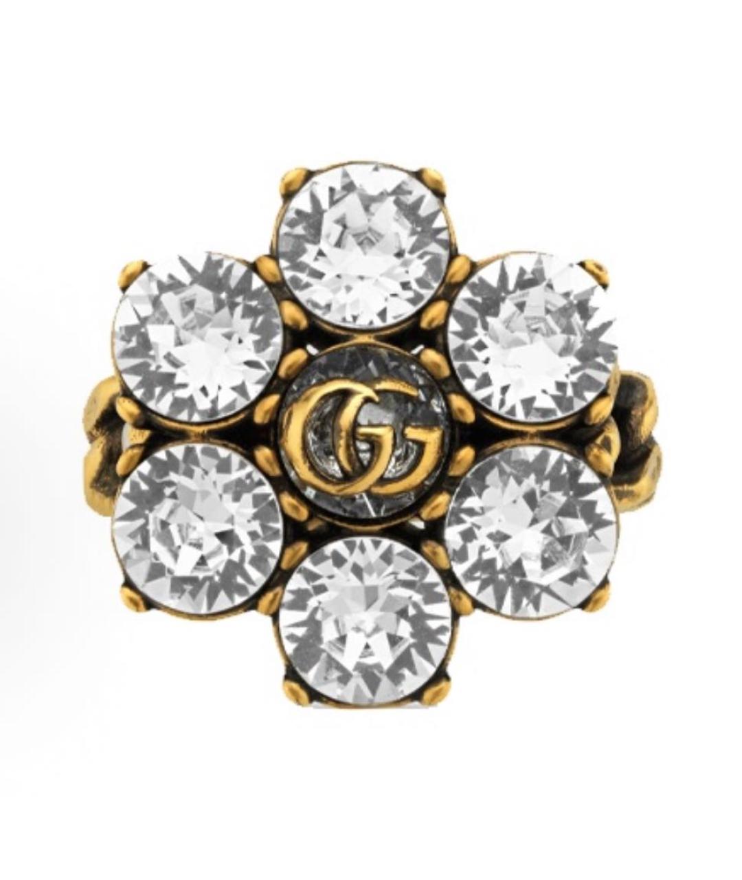 GUCCI Золотое металлическое кольцо, фото 2