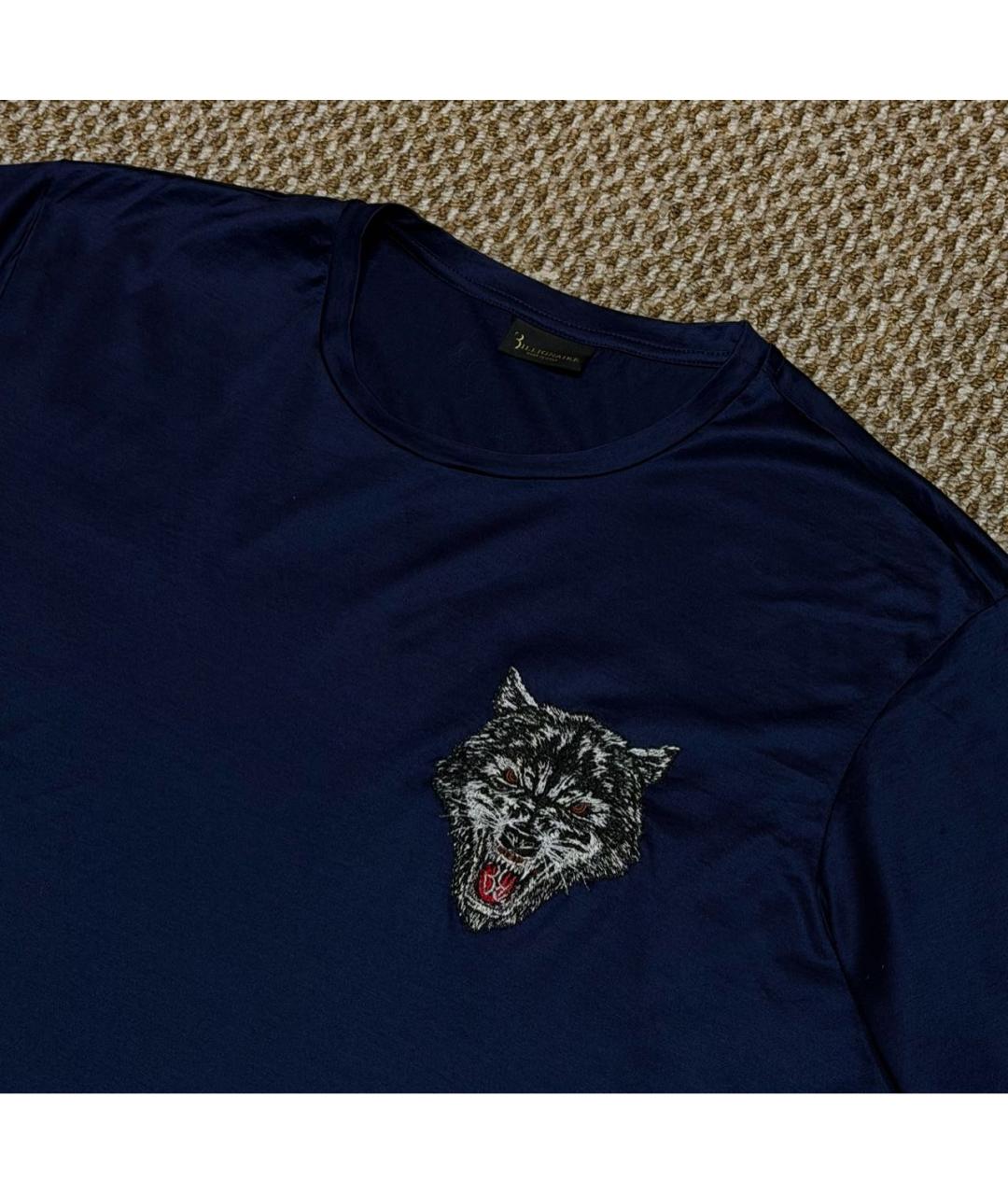 BILLIONAIRE Синяя хлопковая футболка, фото 6