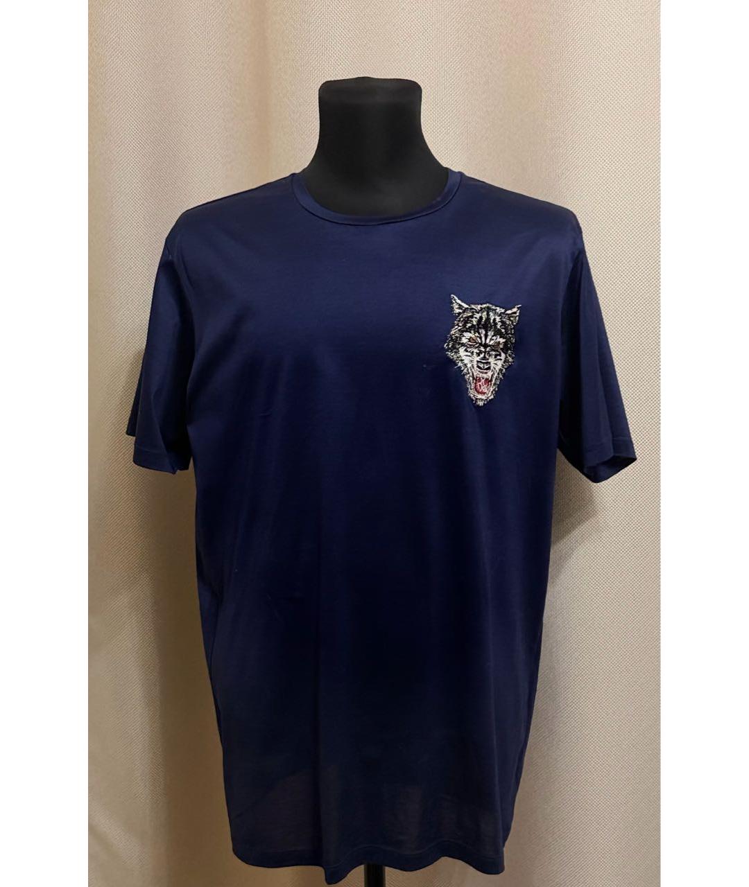 BILLIONAIRE Синяя хлопковая футболка, фото 3
