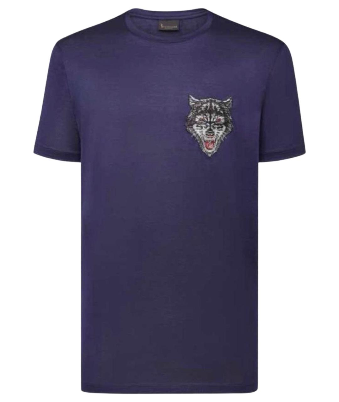 BILLIONAIRE Синяя хлопковая футболка, фото 1