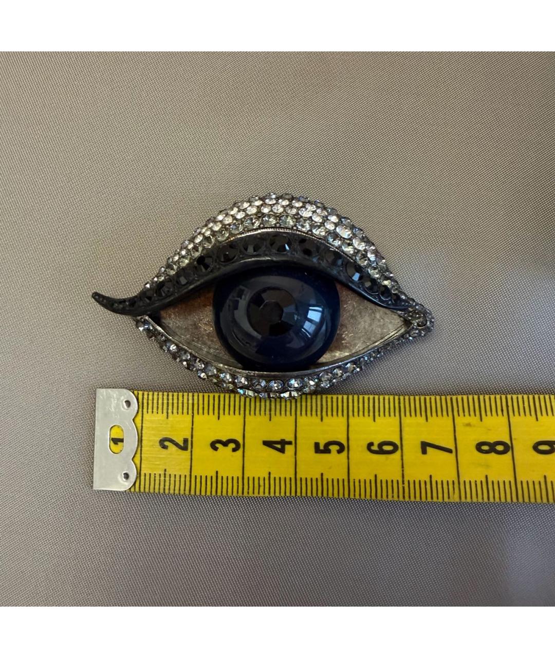 LANVIN Черная металлическая булавка / брошь, фото 6