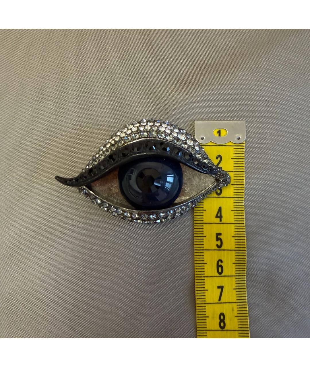 LANVIN Черная металлическая булавка / брошь, фото 7