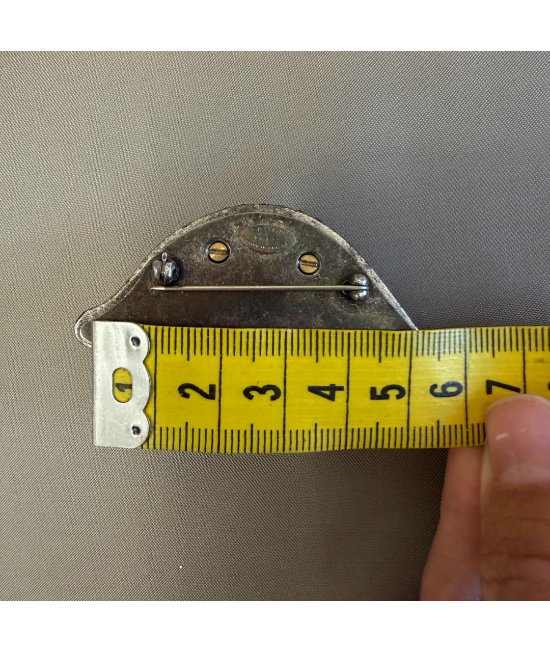 LANVIN Черная металлическая булавка / брошь, фото 8