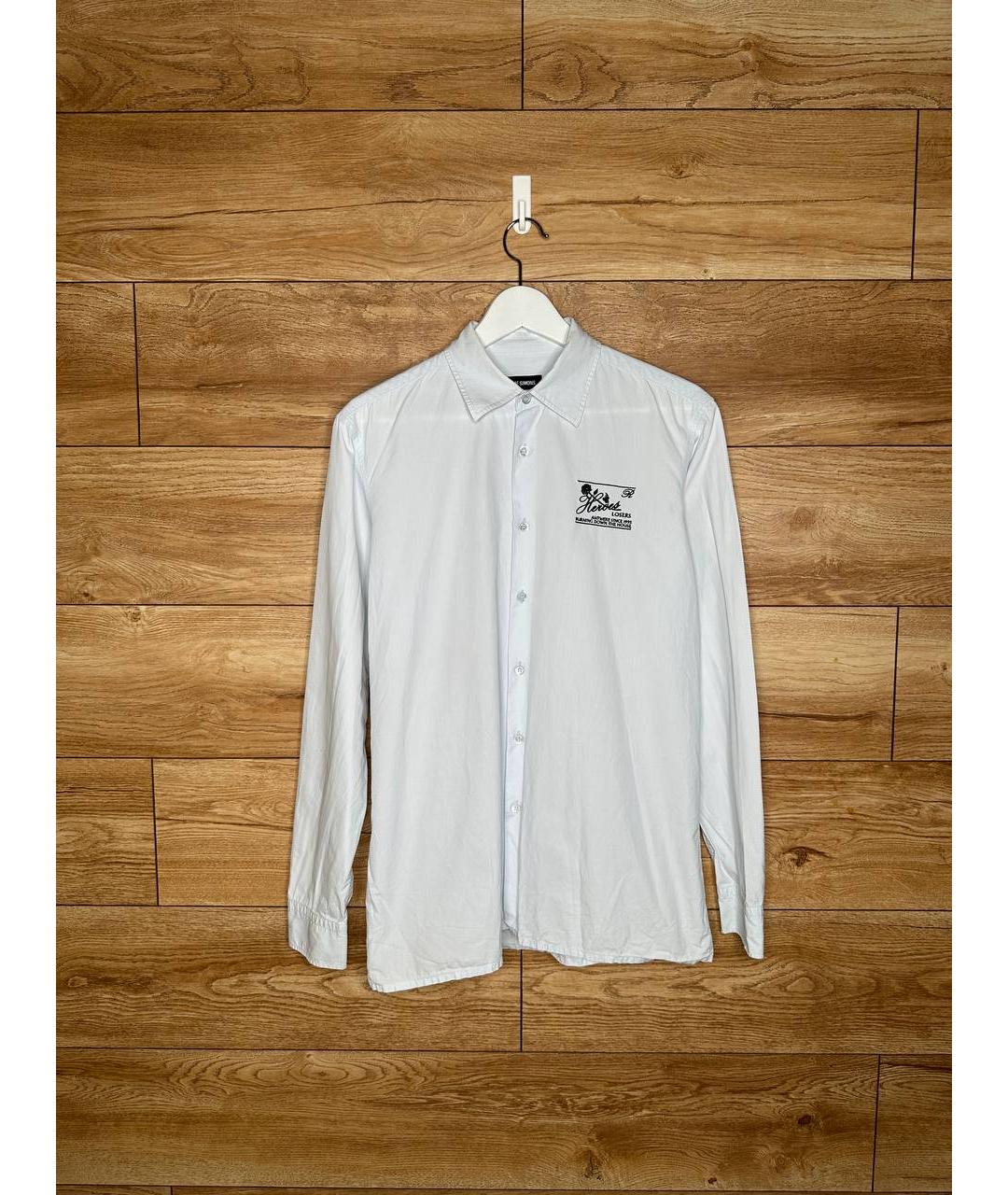 RAF SIMONS Белая хлопковая классическая рубашка, фото 6