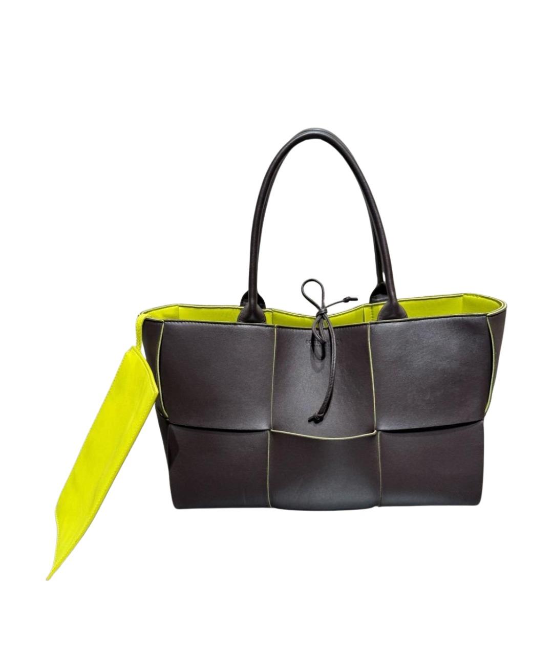 BOTTEGA VENETA Коричневая кожаная сумка тоут, фото 1