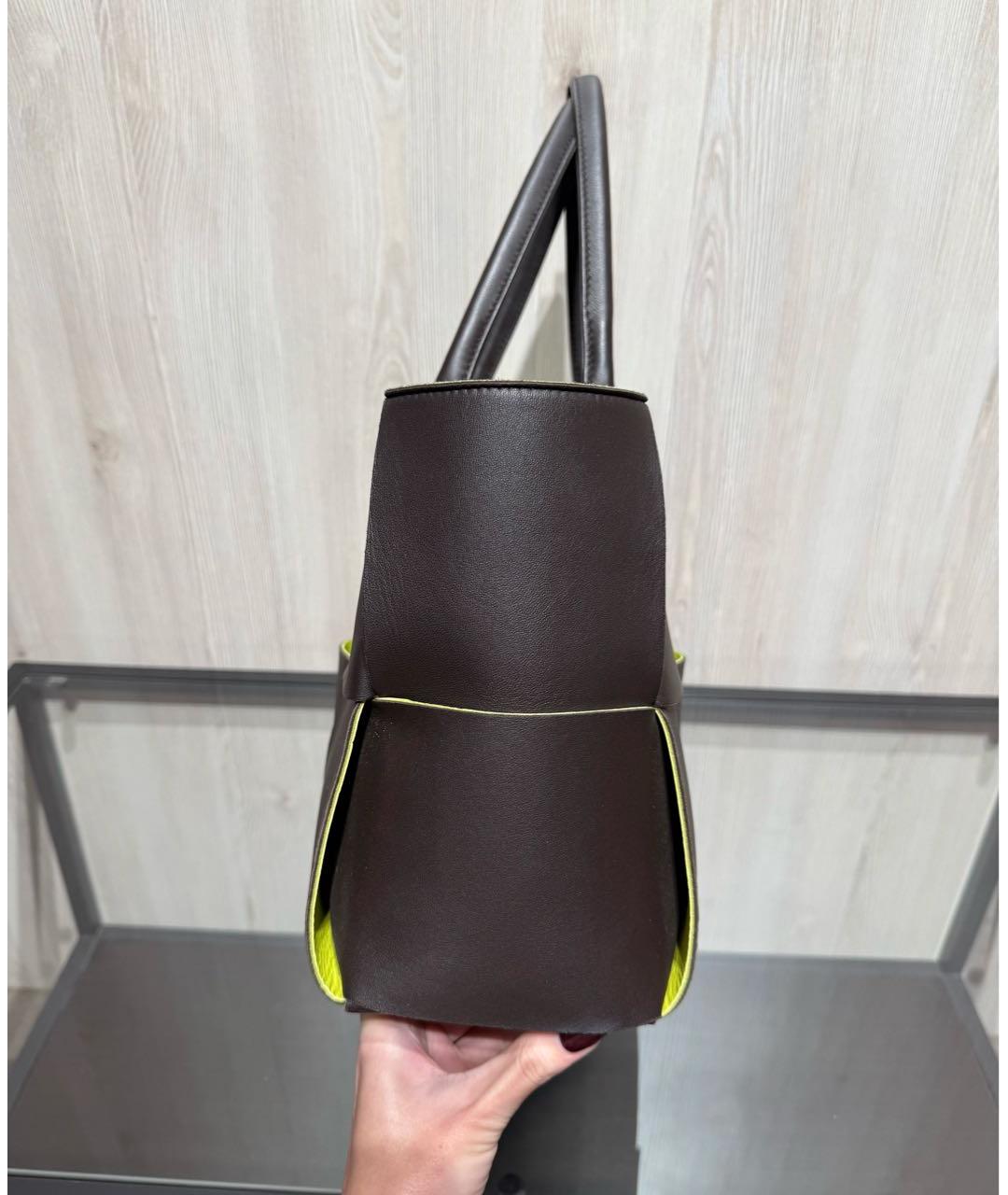 BOTTEGA VENETA Коричневая кожаная сумка тоут, фото 4