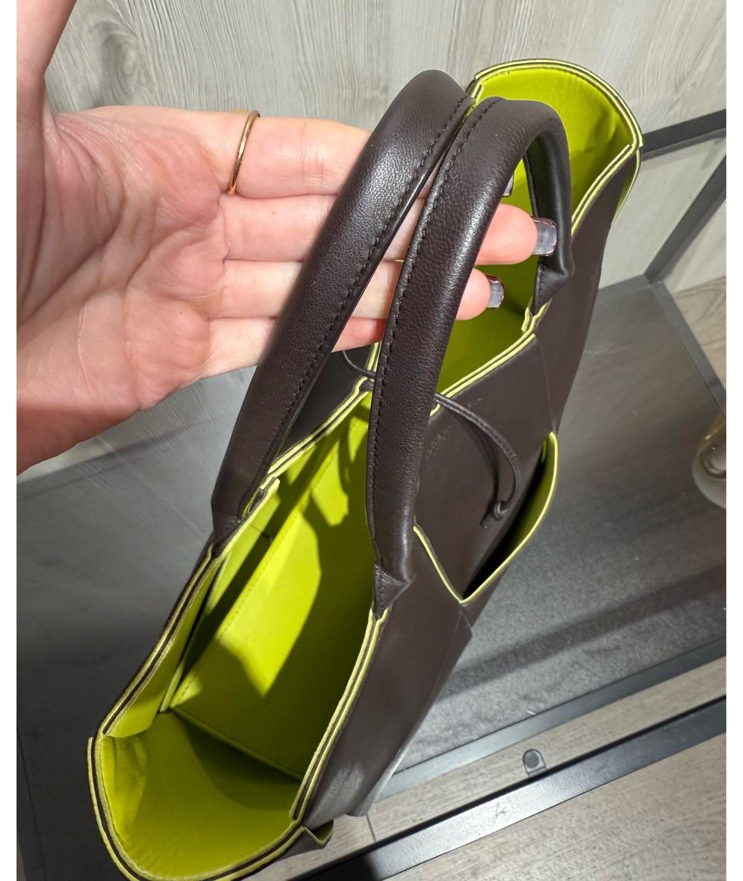 BOTTEGA VENETA Коричневая кожаная сумка тоут, фото 6